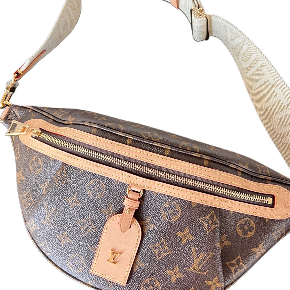 Louis Vuitton Monogram Crossbody Bag in Brown and Tan-Bum bag